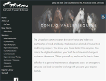 Tablet Screenshot of conejoequine.com